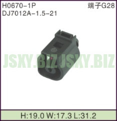 JSXY-H0670-1P 1孔连接器